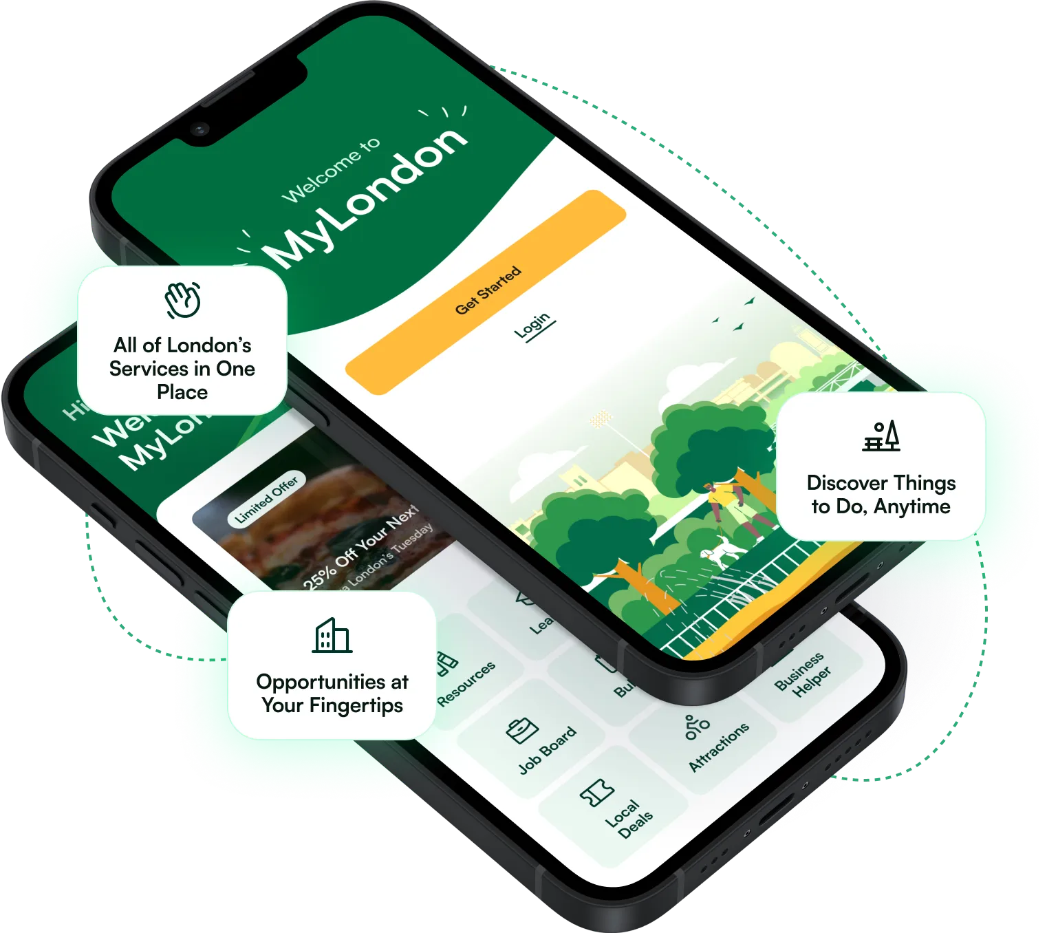 The MyLondon app showing on a phone.
